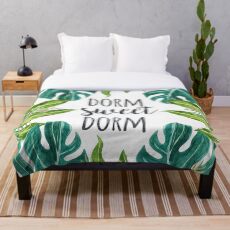 Wohnheim Sweet Dorm Tropical Leaves Fleecedecke