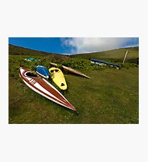 Abandoned canoes Photographic Print