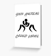 Südamerikanischer Bodenkarate-Schwarzdruck Grußkarte
