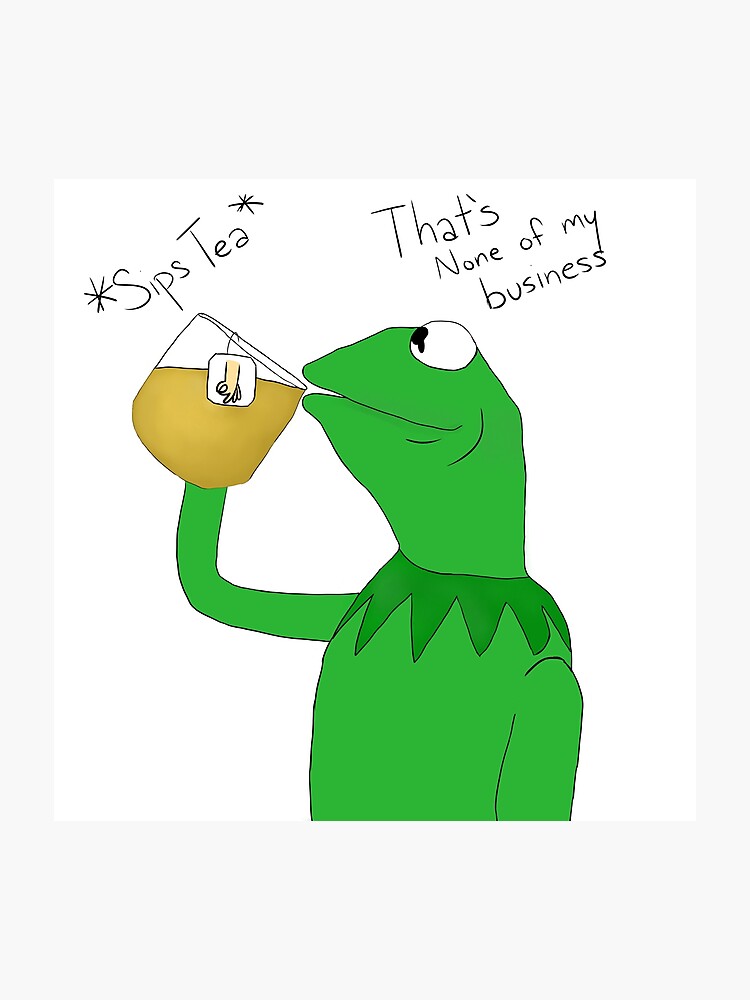 Kermit The Frog Drinking Tea Photographic Print