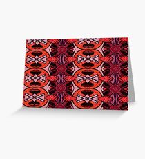 red, maroon, pattern Greeting Card