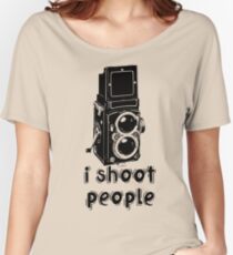 TLR Camera - I Shoot People Photography T Shirt Women's Relaxed Fit T-Shirt