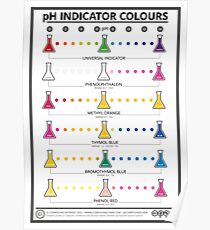 Colours of Common pH Indicators Poster