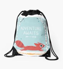 Adventure Awaits Drawstring Bag