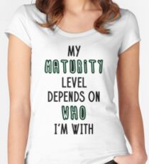 Maturity Level Women's Fitted Scoop T-Shirt