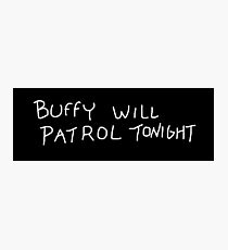 BtVS, Buffy Will Patrol Tonight, Buffy the Vampire Slayer, 90s, Hush, Joss Whedon, Giles, The Gentlemen, Once More With Feeling Photographic Print