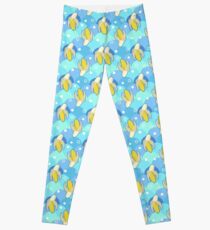 Banana Stars Scalloped Pattern Leggings