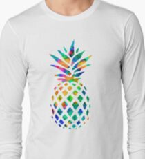 Regenbogen Ananas Langarmshirt