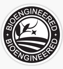 Bioengineered Label - Black and White Sticker