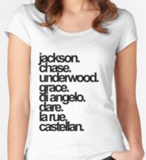 Percy Jackson And the Olympians characters Women's Fitted Scoop T-Shirt