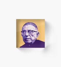 Jean-Paul Sartre Acrylic Block