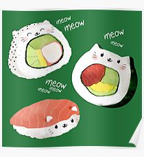 Cute Sushi Rolls Poster