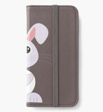 Der kleine süße Hase mit seinen große Augen iPhone Flip-Case/Hülle/Klebefolie