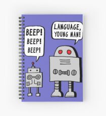 Beeping Robot Spiral Notebook