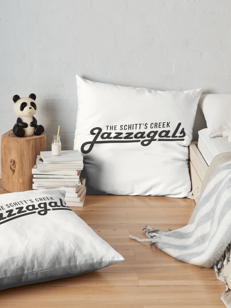 Alternate view of The Schitt's Creek Jazzagals - black type Floor Pillow