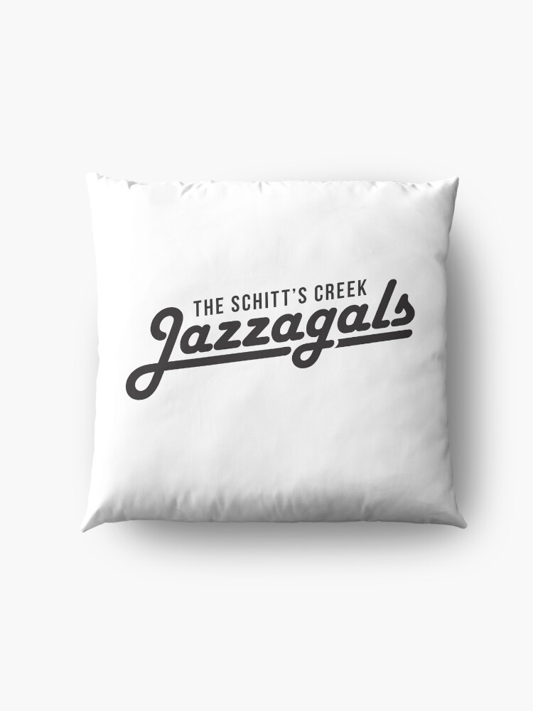 Alternate view of The Schitt's Creek Jazzagals - black type Floor Pillow