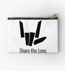 Share The Love Trending Apparel Black Zipper Pouch