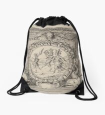 Vintage dancers illustration Drawstring Bag