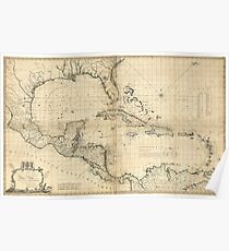 Westindische Karte von Thomas Bowen & Joseph Speer (1774) Poster
