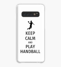 bleib ruhig und spiele Handball Hülle & Klebefolie für Samsung Galaxy