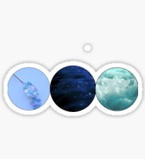 Blue Aesthetic Sticker Trio Sticker