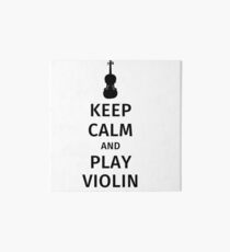 keep calm and play violin Art Board