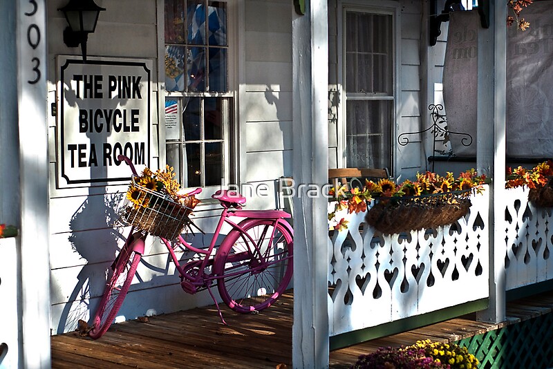 "The Pink Bicycle Tea Room" by Jane Brack Redbubble