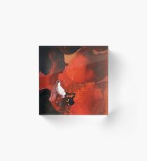Red Black Power Acrylic Block