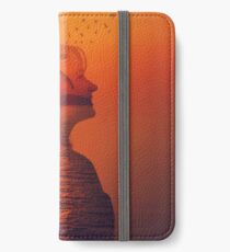 sea sunset double exposure iPhone Wallet/Case/Skin