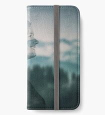 stirred mountains double exposure iPhone Wallet/Case/Skin
