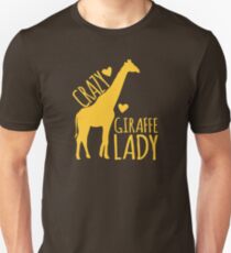 CRAZY Giraffe Lady Unisex T-Shirt