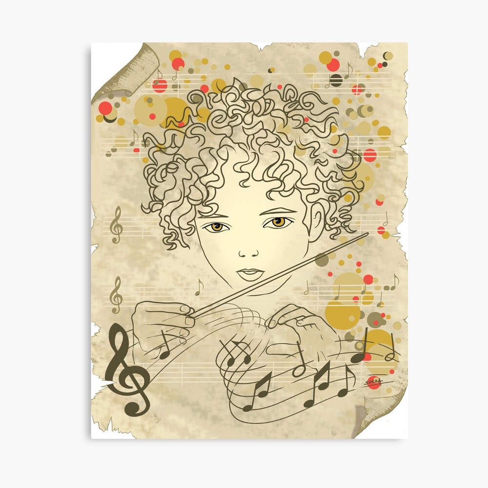 Young musician and conductor Canvas Print