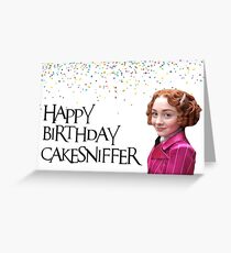 Eine Reihe unglücklicher Ereignisse, Carmelita Spats, Happy Birthday CakeSniffer! Trendy, adrett, cool, einfach weil, süß, gute Stimmung Grußkarte