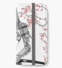 Samurai lady with blossoms iPhone Wallet/Case/Skin