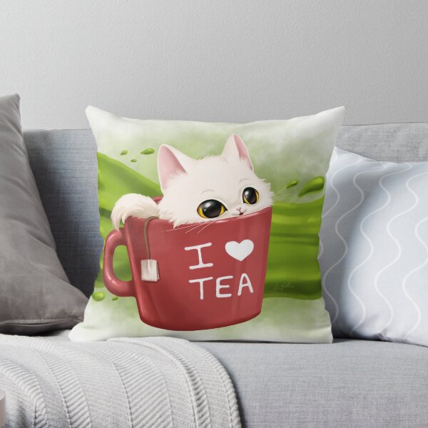 Tea cat Coussin