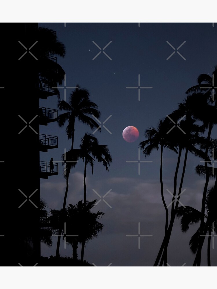 A Wolf Man And The Blood Wolf Moon Eclipse. by alex4444