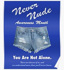 Never Nude Awareness Month Poster