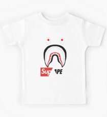 Bape shark mouth x Supreme Box Logo Kinder T-Shirt
