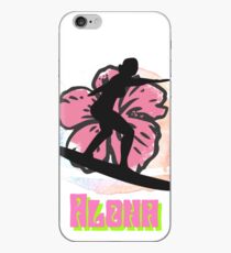 Aloha surfer girl art iPhone Case