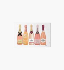 Rose Champagnerflaschen Galeriedruck
