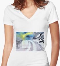 Let's go for a walk Women's Fitted V-Neck T-Shirt
