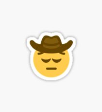 pensive cowboy Sticker