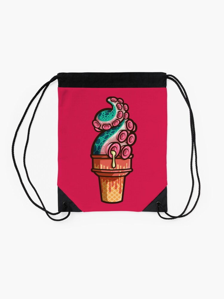 Alternate view of Swirly Tentacle Treat (gumdrop) Drawstring Bag