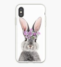 Häschen mit Blumen iPhone-Hülle & Cover