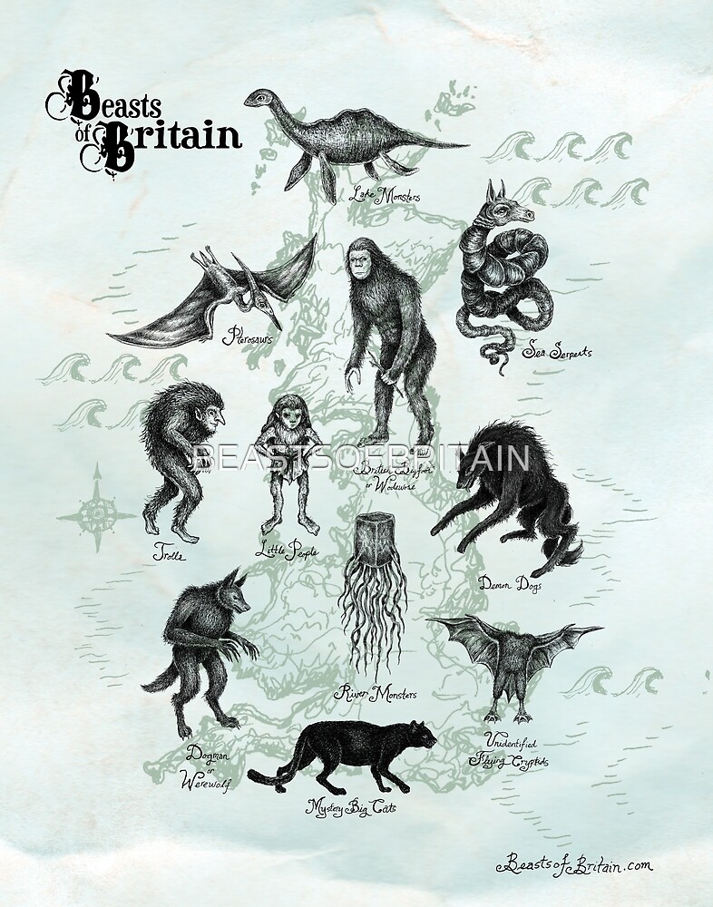 Beasts of Britain Map by BEASTSOFBRITAIN