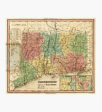 Map of Connecticut (1834) Photographic Print