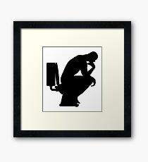 The Thinker (black) Gerahmtes Wandbild