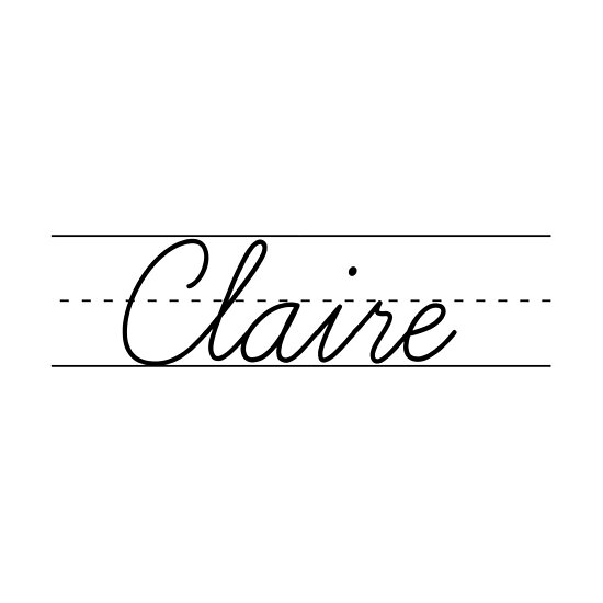"Claire Cursive Handwriting" Poster by thedoodlecoop | Redbubble