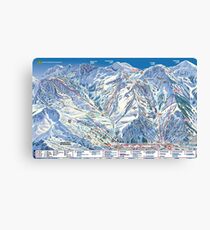 Alta Ski Resort Trail Map Utah Mountain Canvas Print