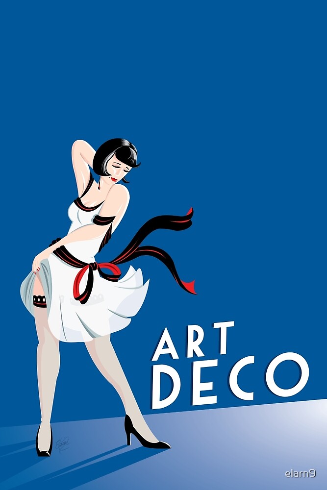 "Art Deco Woman" by elarn9 Redbubble